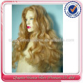 Best selling long blonde beautiful wavy European human hair half wigs